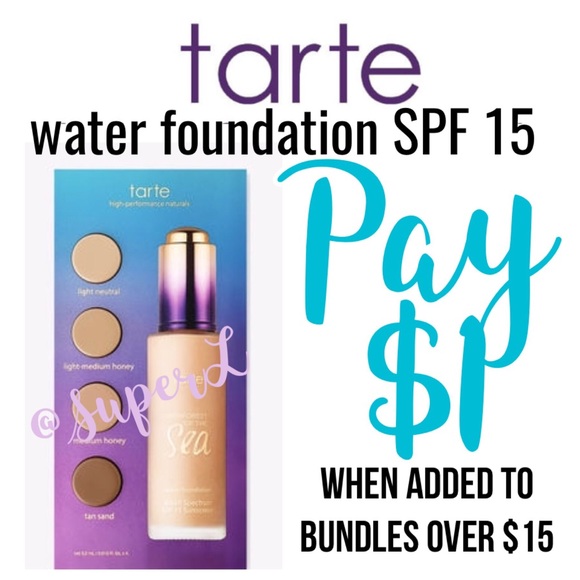 tarte Makeup Tarte Water Foundation Broad Rainforest Of Sea Poshmark